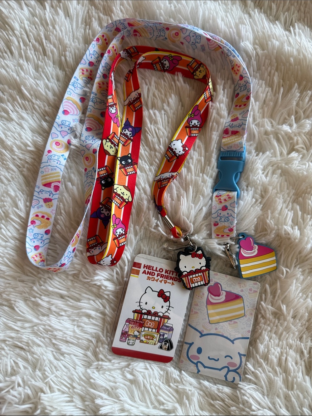 NWOT Hello Kitty Lanyard Set with Card Pouch